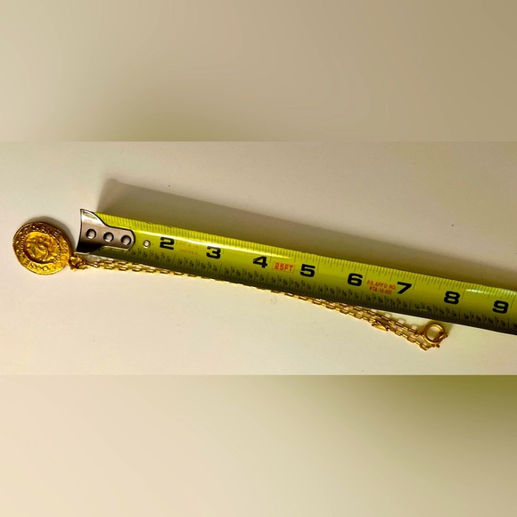 Chanel Vintage Gold Plated CC Medallion Pendant Necklace - Picture 9 of 15